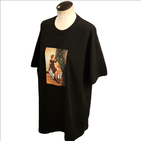 Mens/Unisex Undefeated black RARE Mr T & Nancy Reagan xmas graphic tee size L. - Picture 6 of 10
